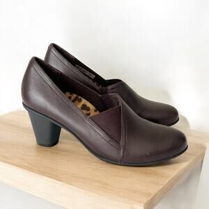 Vionic Sumner leather comfort heels brown 9.5
